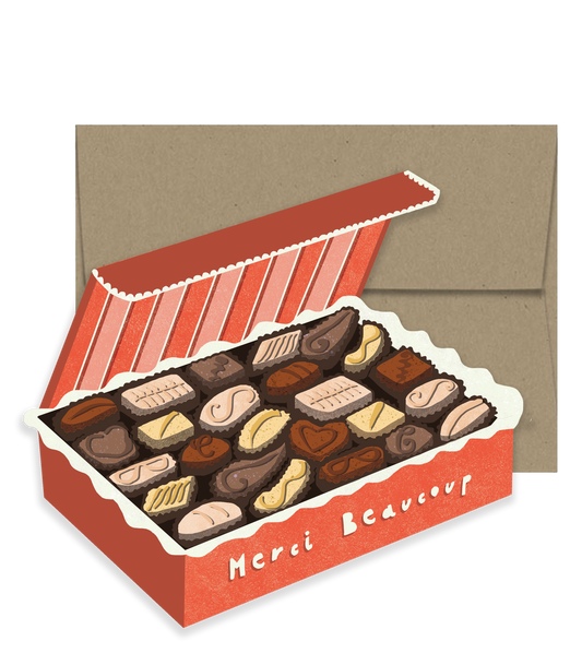 Merci Chocolate Box Card