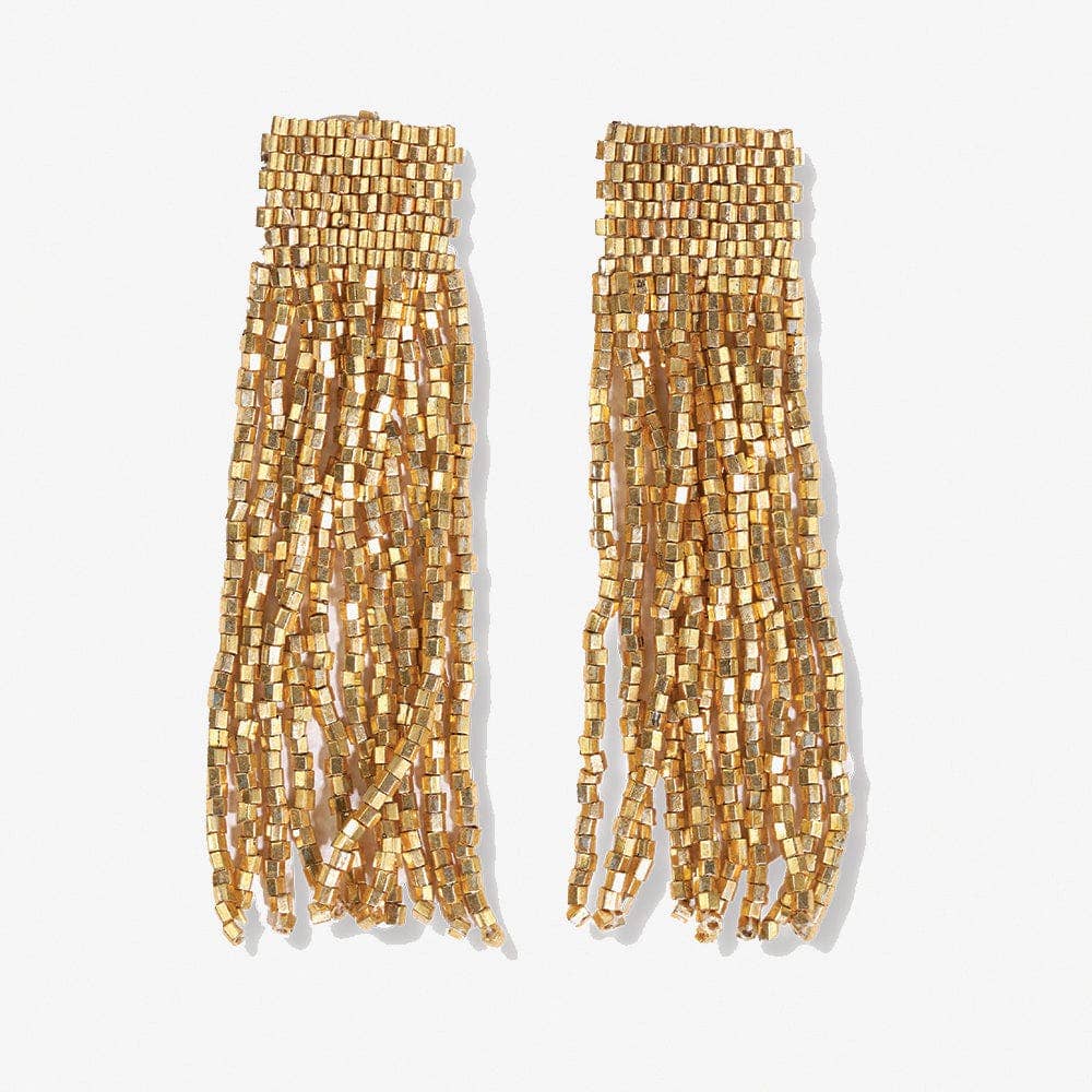 Marilyn Gold Fringe Earrings