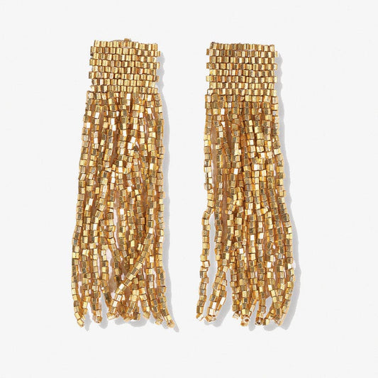 Marilyn Gold Fringe Earrings
