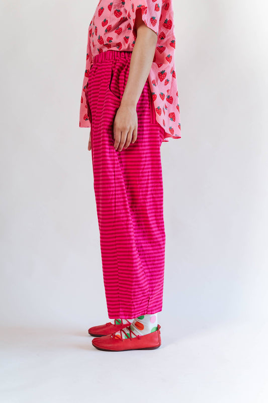 Pink Striped Balloon Pant
