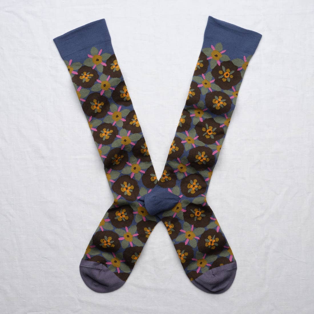 Knee-High Socks - Damier Denim