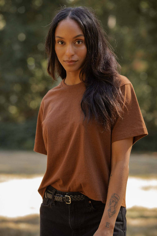 Recycled Boxy Tee / Bronze