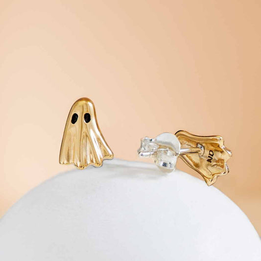 Bronze Ghost Post Earrings