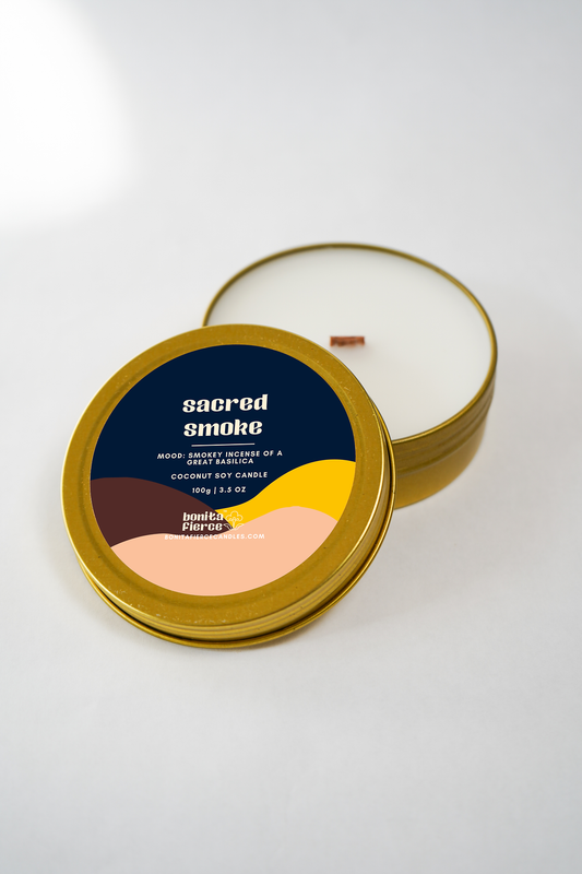 Sacred Smoke Candle Tin
