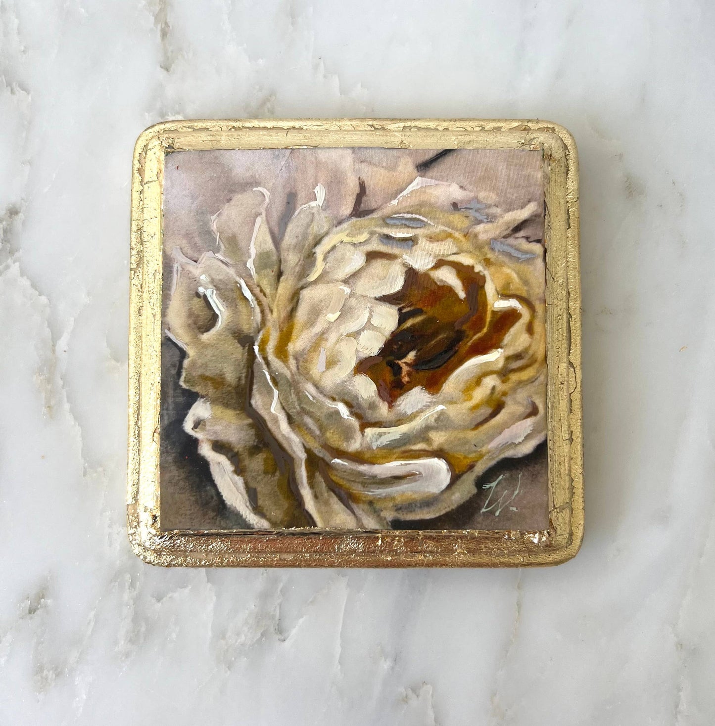 Peony Mini Oil Painting