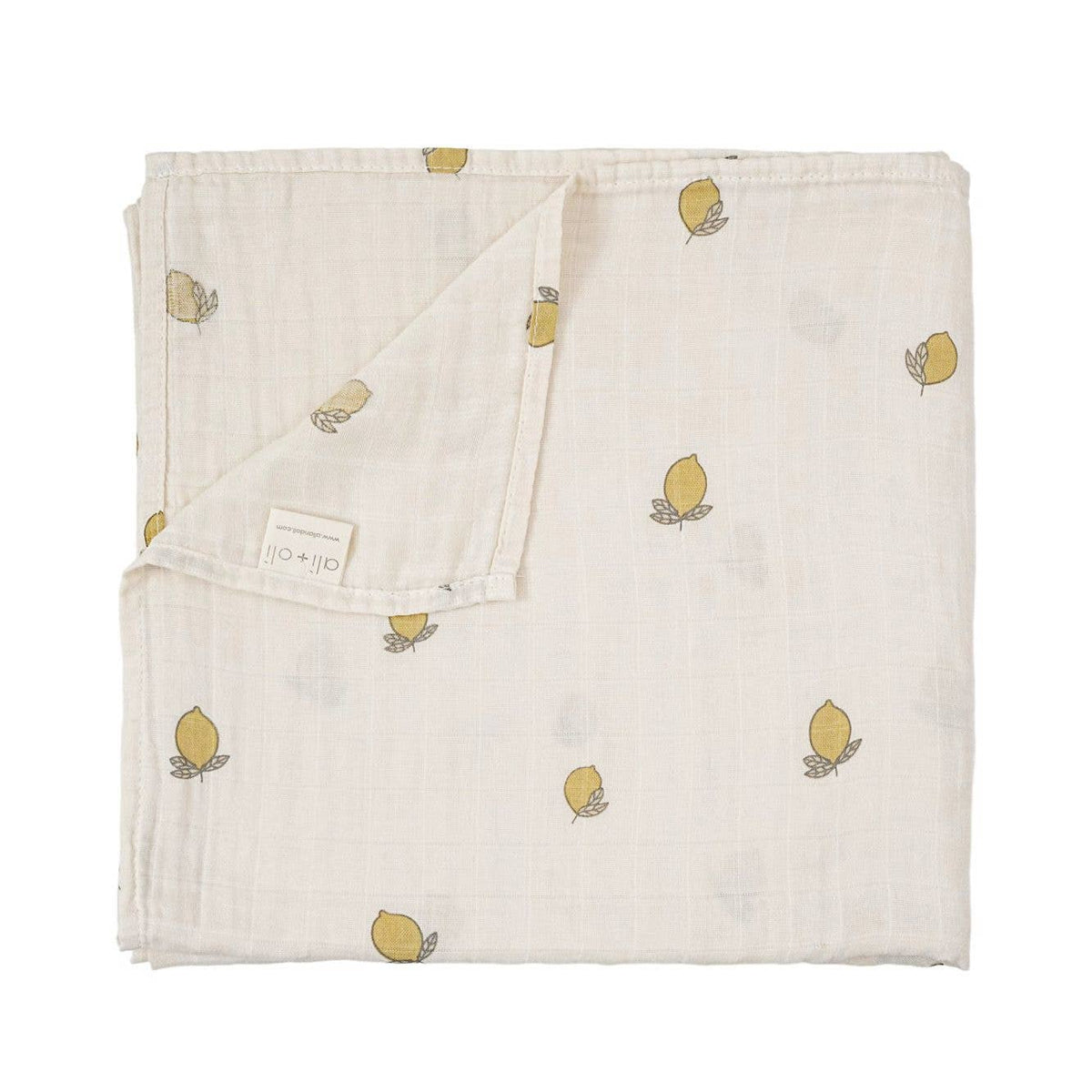 Bamboo Muslin Baby Blanket (Lemons)