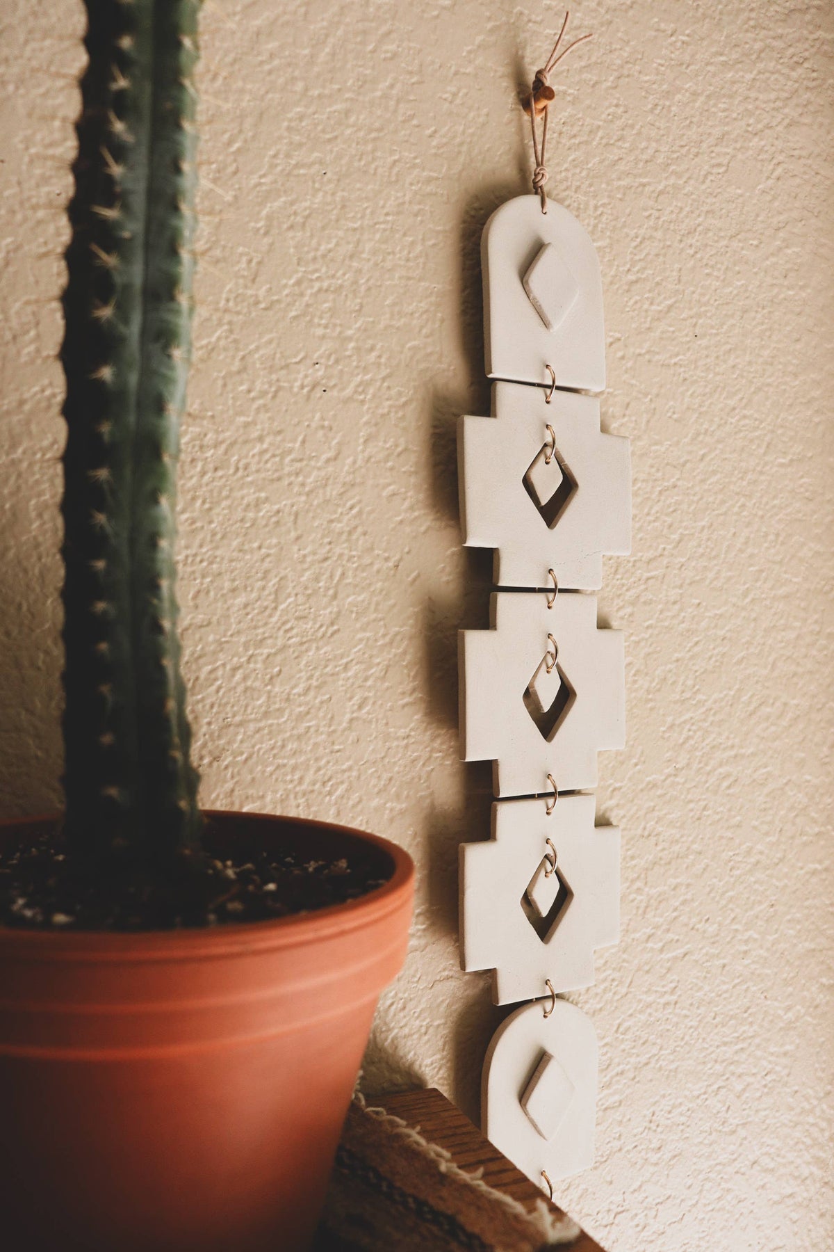 Aztec White Sandstone Clay Wall Hanging