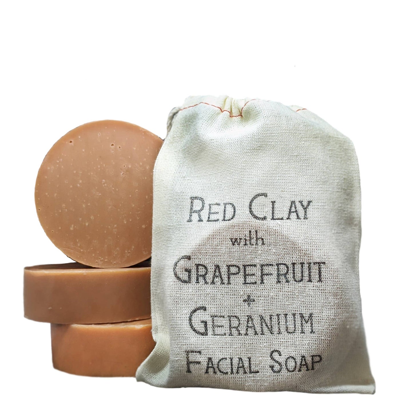 Face Soap - Red Clay with Grapefruit + Geranium