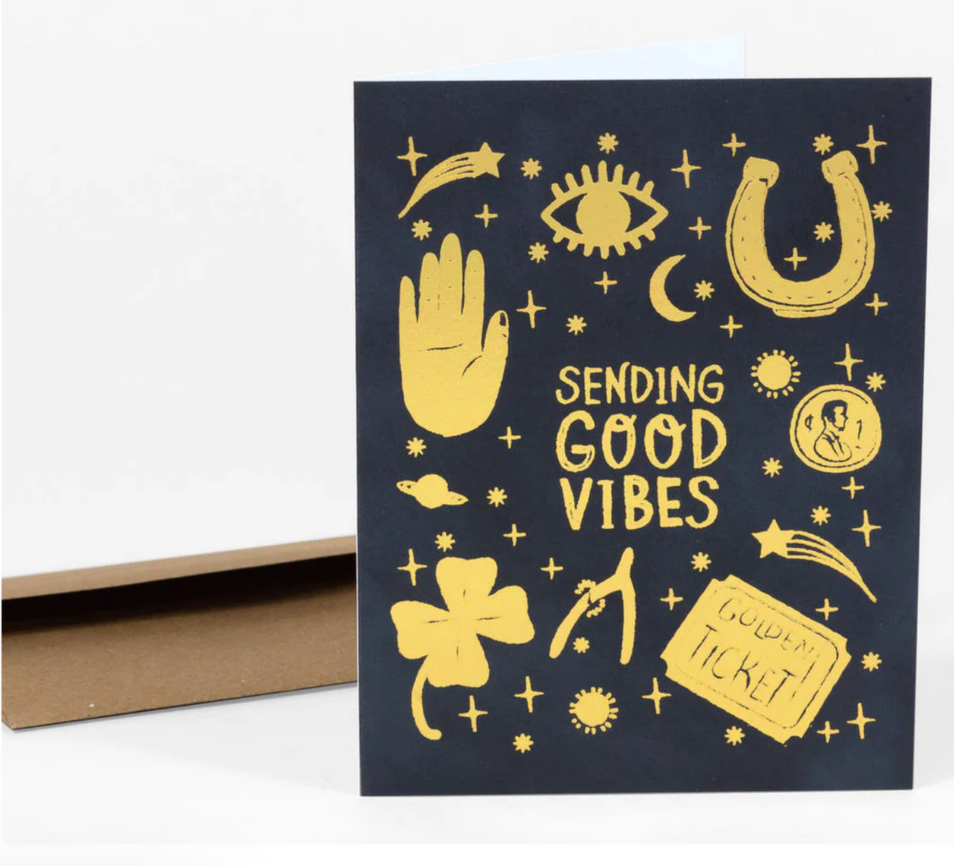 Sending Good Vibes Goldfoil Card