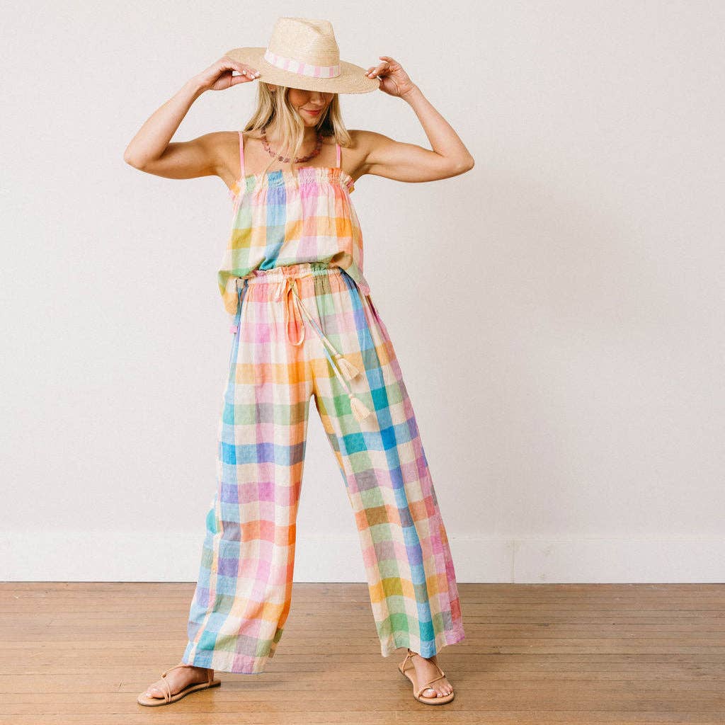 Rainbow Plaid Daphne Pant