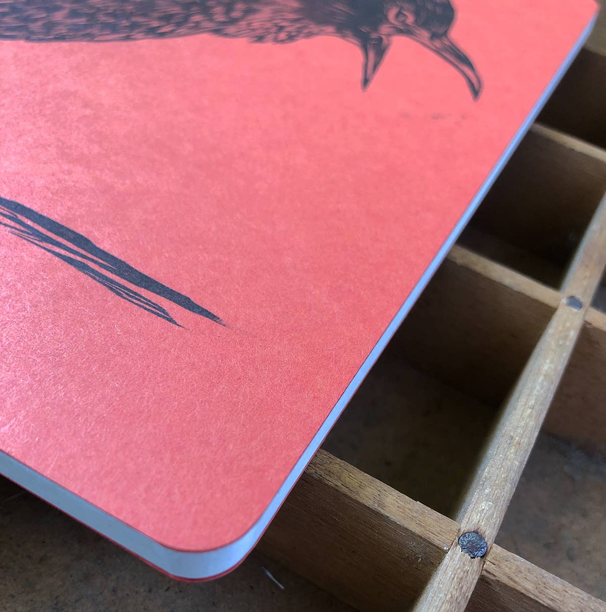 Crow letterpress notebook