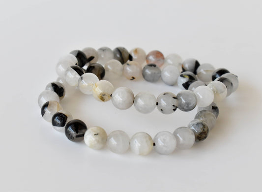 Black Rutile Gemstone Bracelet