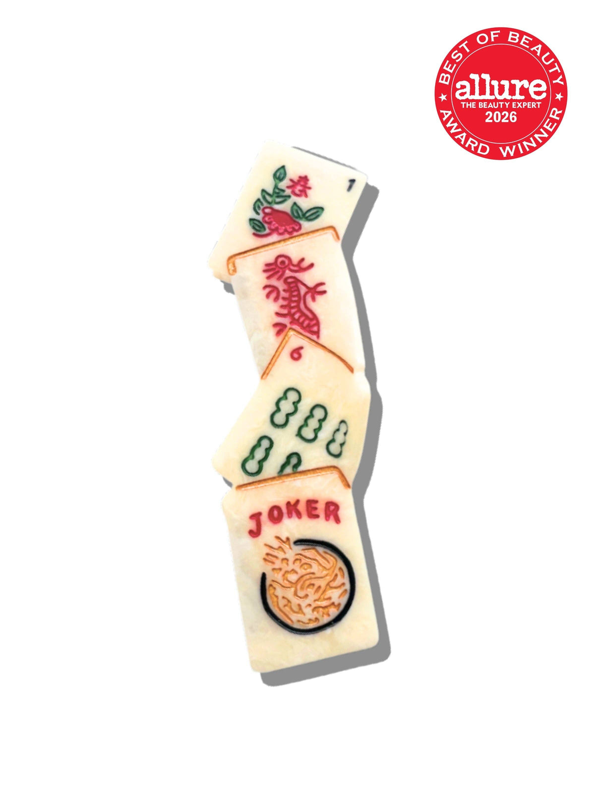 Hand-Painted Mahjong Hair Claw