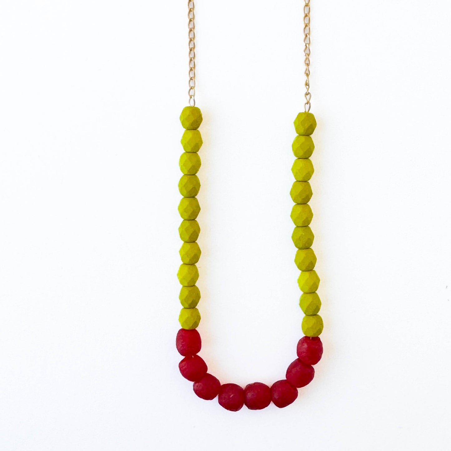 Recycled African Glass And Mixed Bead Necklace