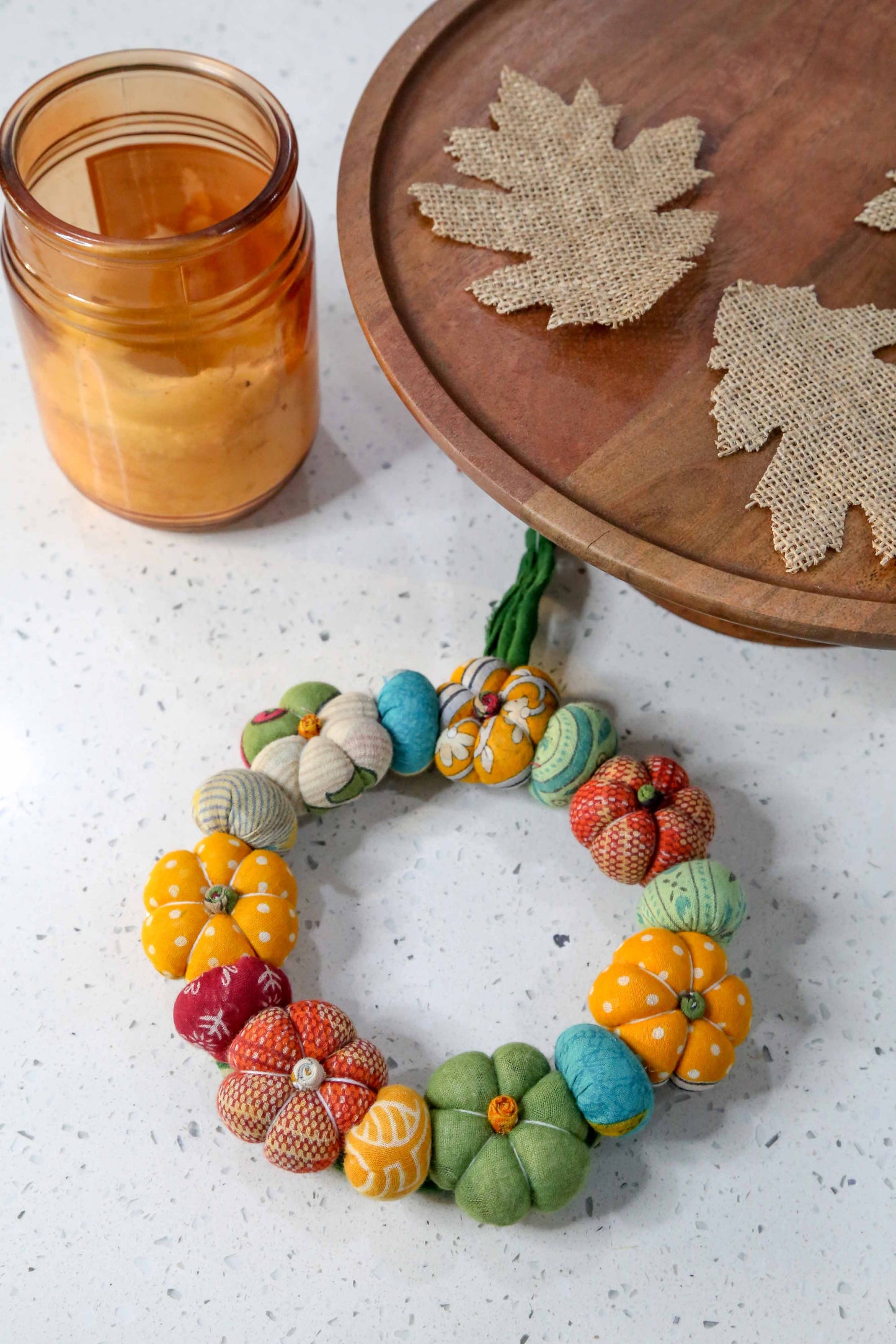 Mini Saree Pumpkin Wreath