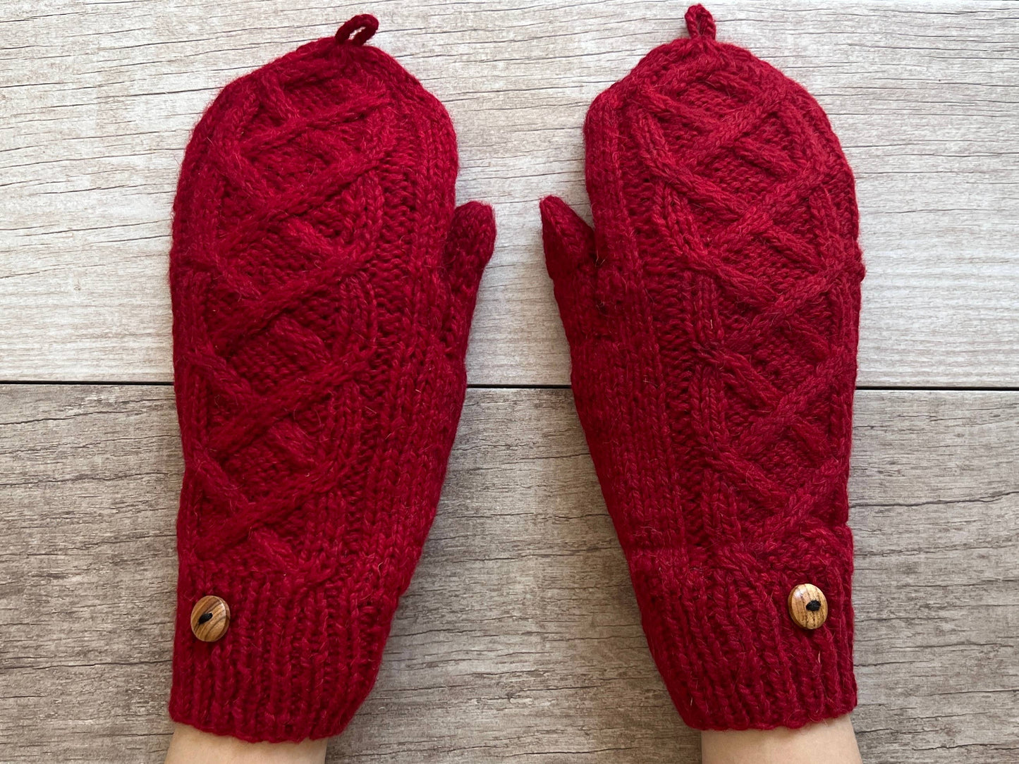 Alpaca Convertible Cable Mitten