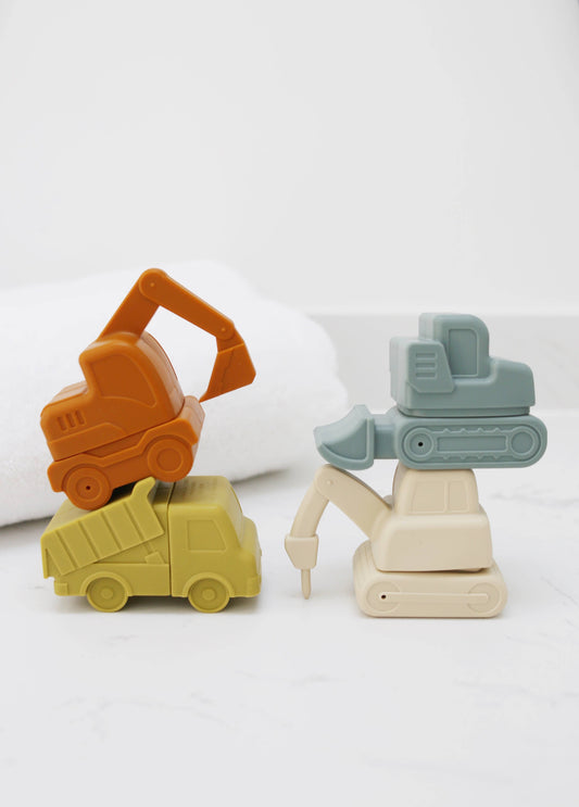 Construction Silicone Bath Toy Set 