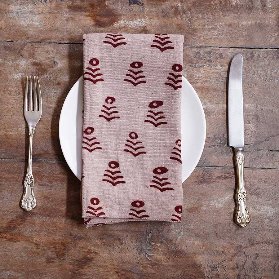 Eco Friendly Cotton Napkins (Set of 4) - Genda Phool Pink