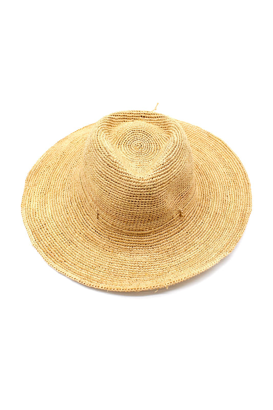 3.5" Brim Crochet Miramar Straw Sun Hat