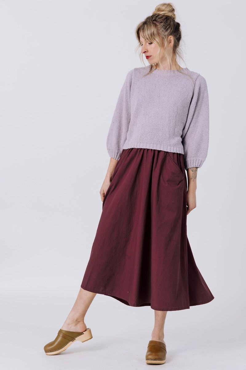 Fawn Skirt in Burgundy