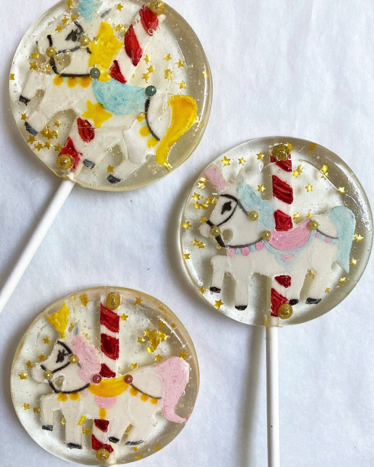 Fondant Carousel Horse Lollipops