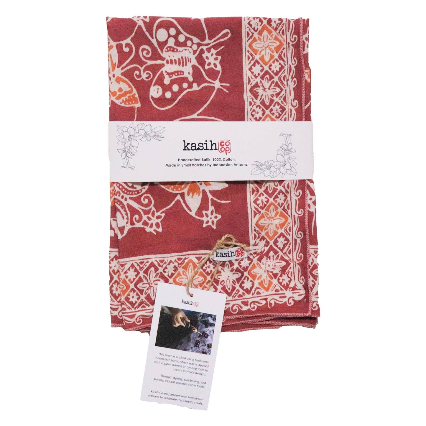 Hand Dyed Batik Bandana - Royal Flutter