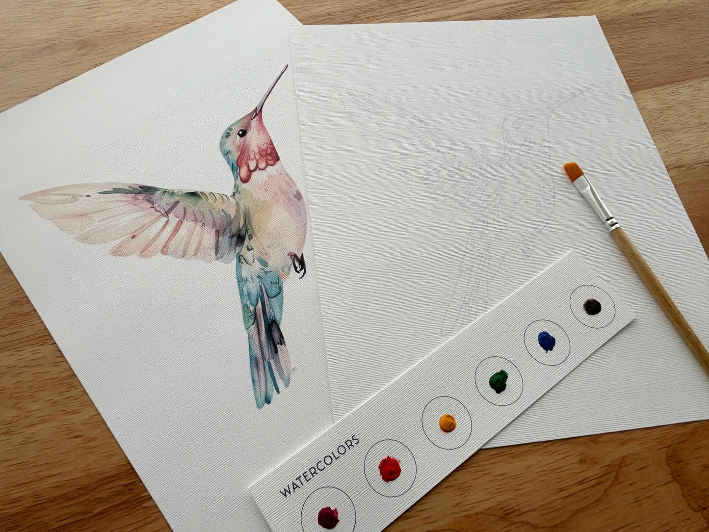 Beginner Watercolor Kit - Hummingbird