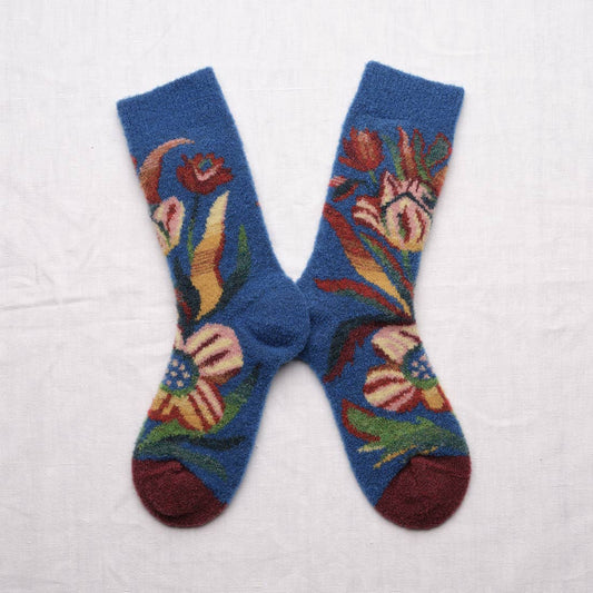 Wool Blend Mousse Bouquet Socks