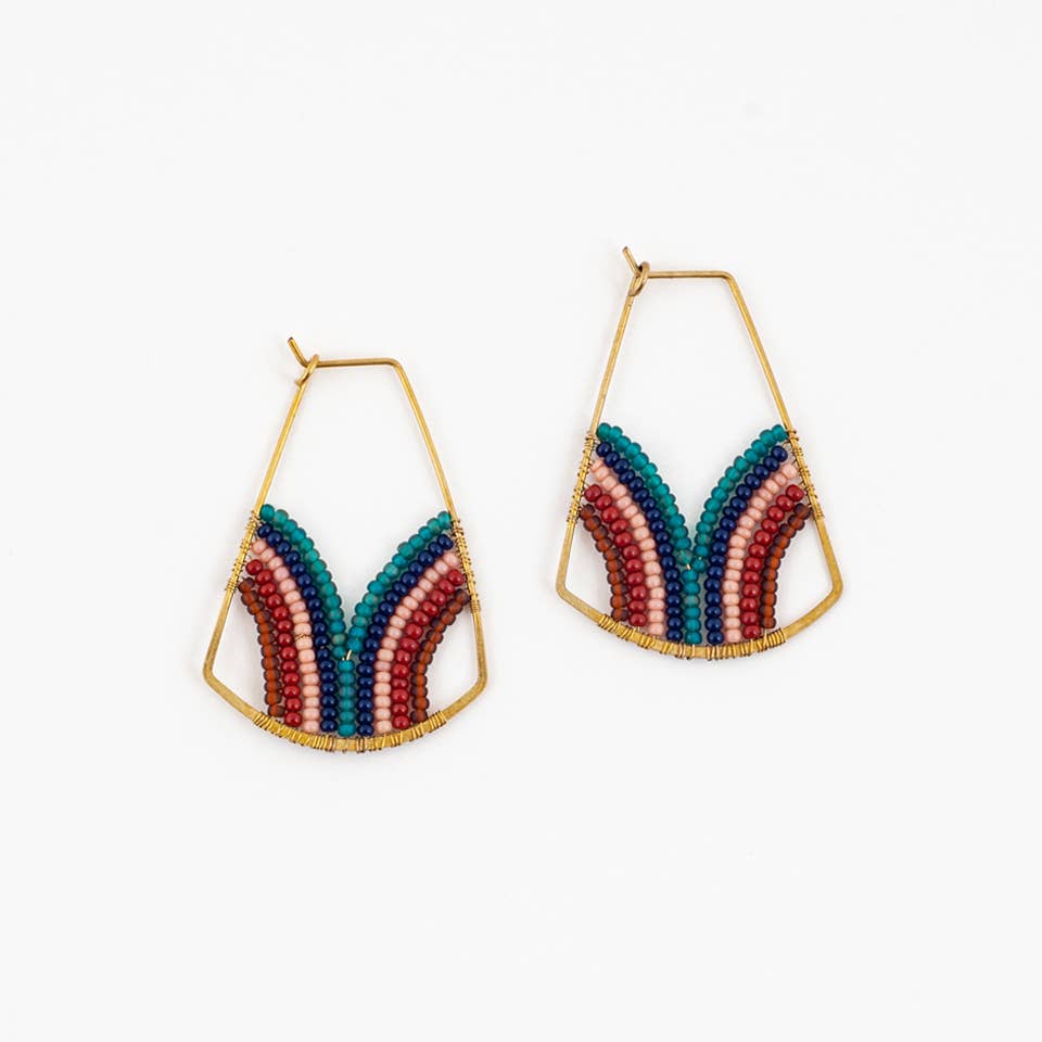 Wellspring Beaded Hoop Earrings