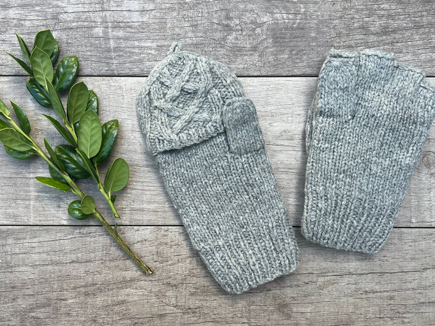 Alpaca Convertible Cable Mitten