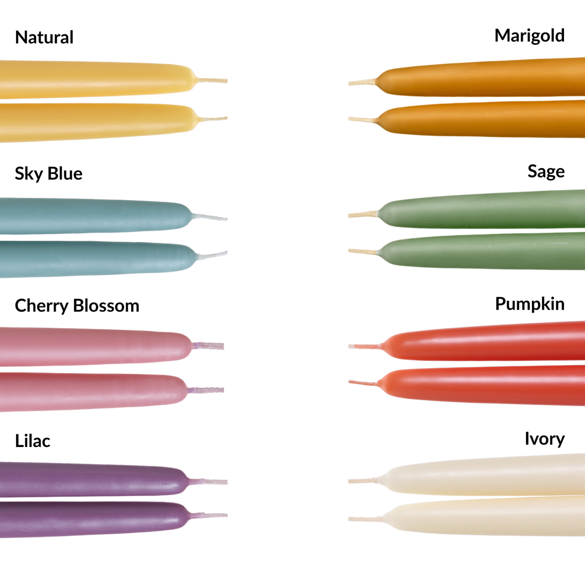 100% Pure Beeswax Tapers