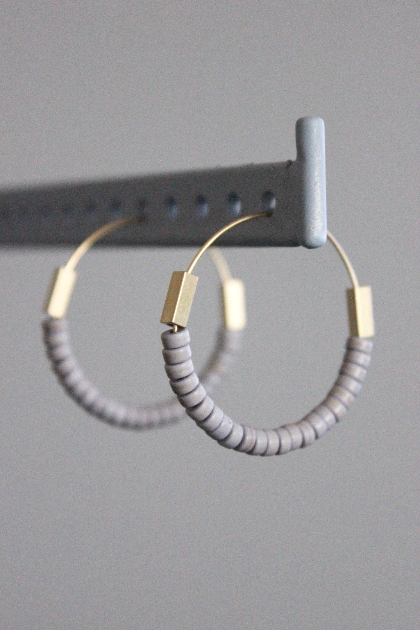 Magnesite & Brass Earrings