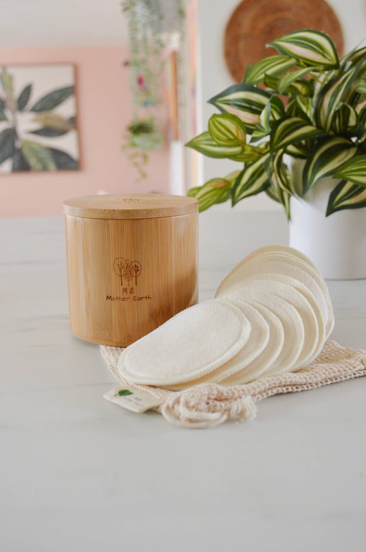 Bamboo Storage Box + Hemp Cotton Rounds