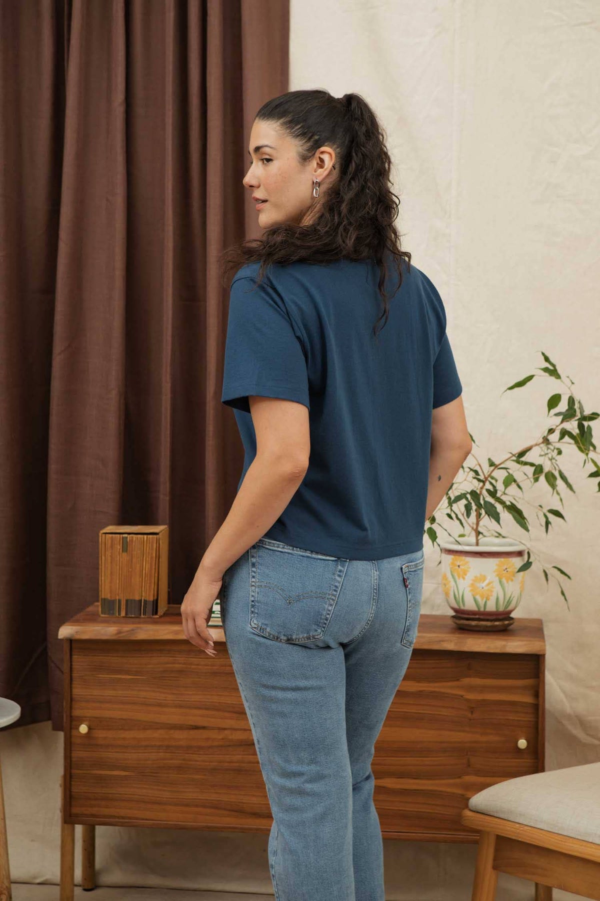 Recycled Boxy Tee / Cobalt