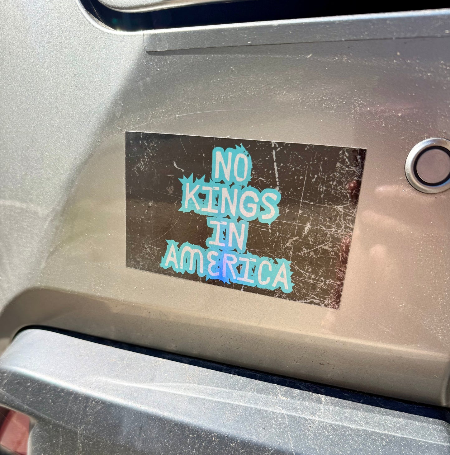 No Kings In America Sticker