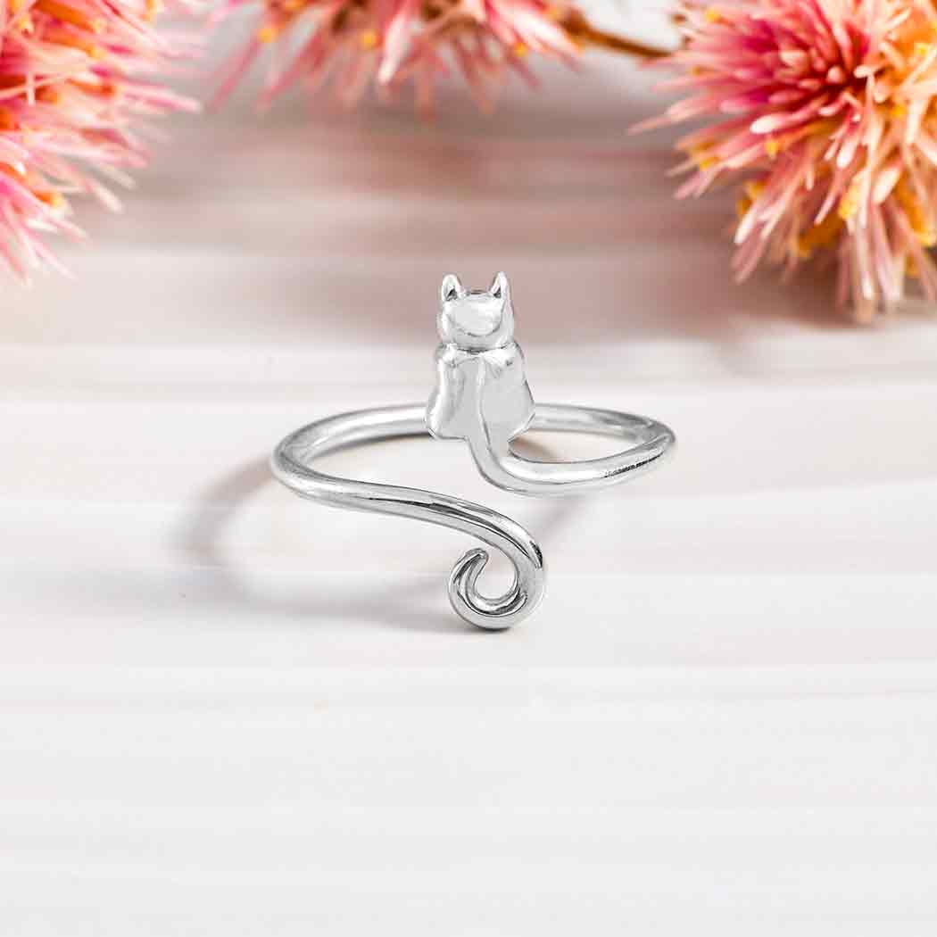 Sterling Silver Adjustable Cat Ring