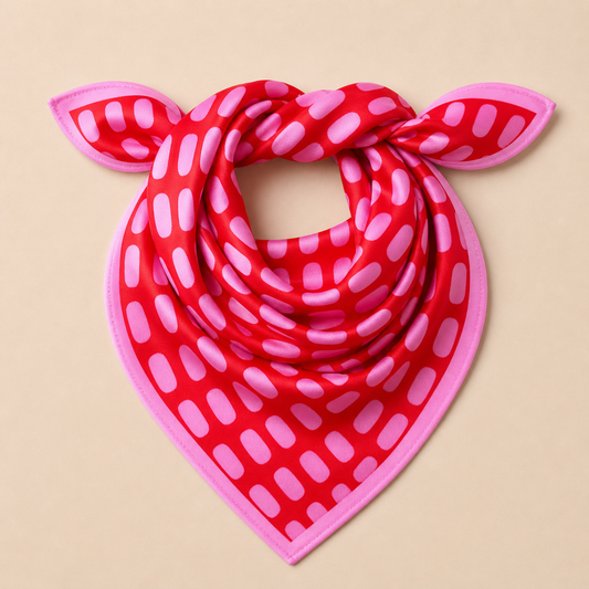 Silk Scarf: Pink and Red Confetti