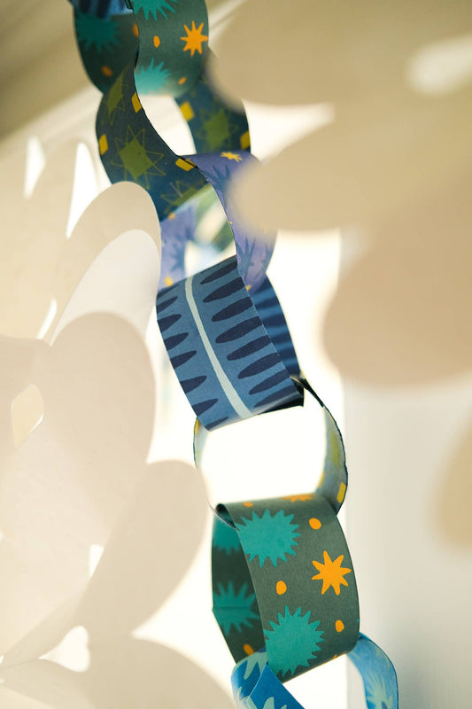 Blue & Yellow Paper Chain Kit
