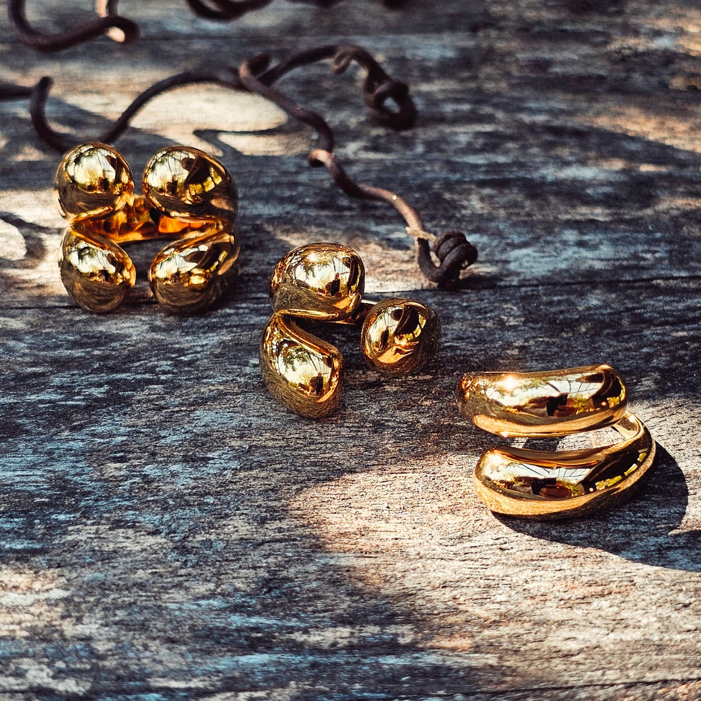18k Gold-Plated Orb Ring