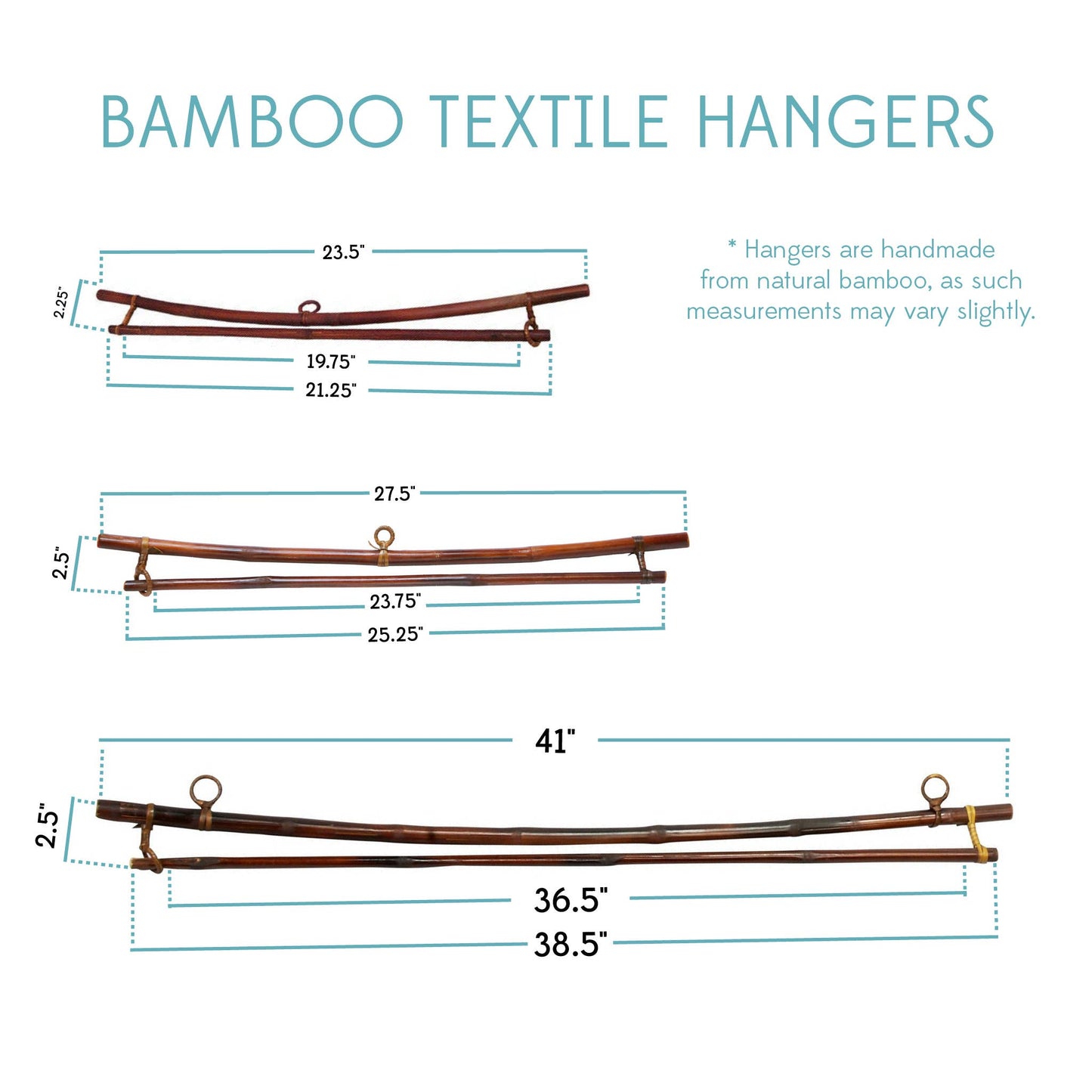 Bamboo Textile Hanger- up to 23''