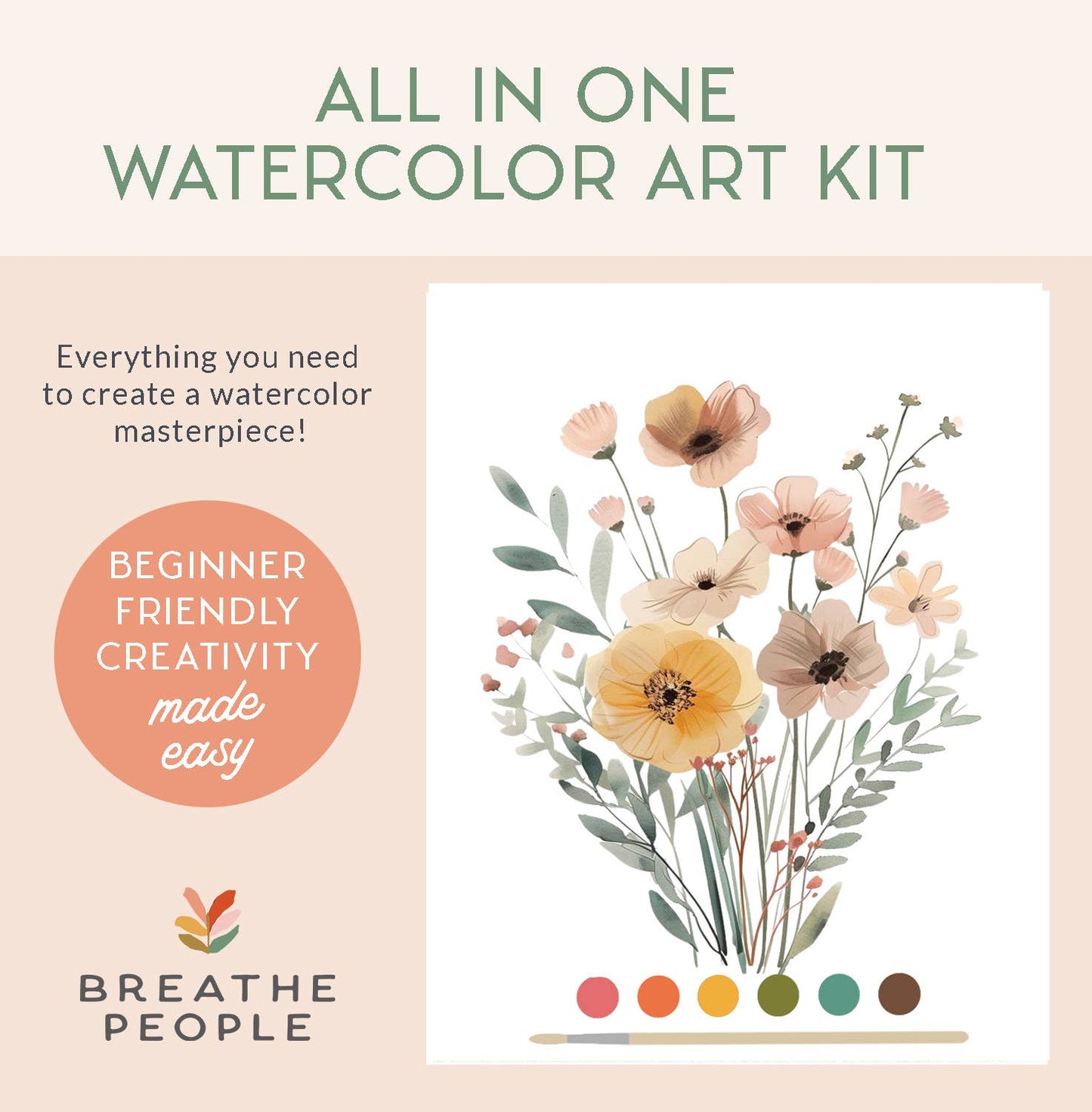 Beginner Watercolor Kit - Wildflowers