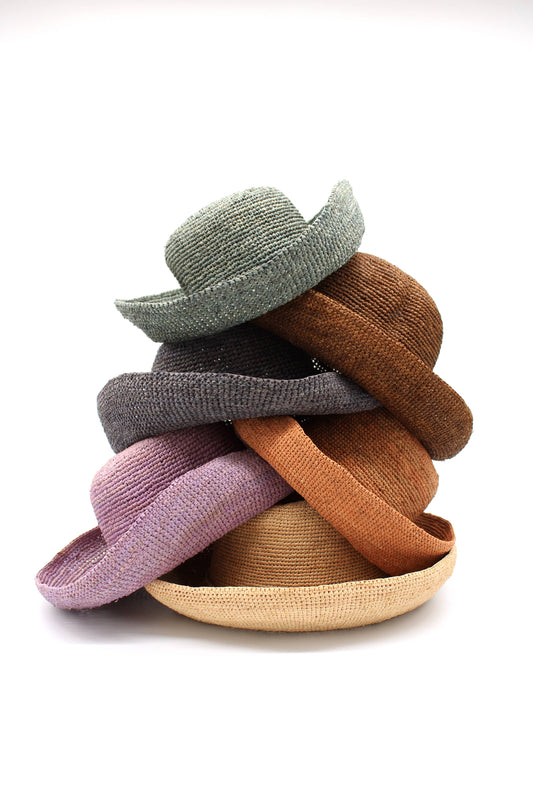 3" Brim Leor Crochet Straw Sun Hats