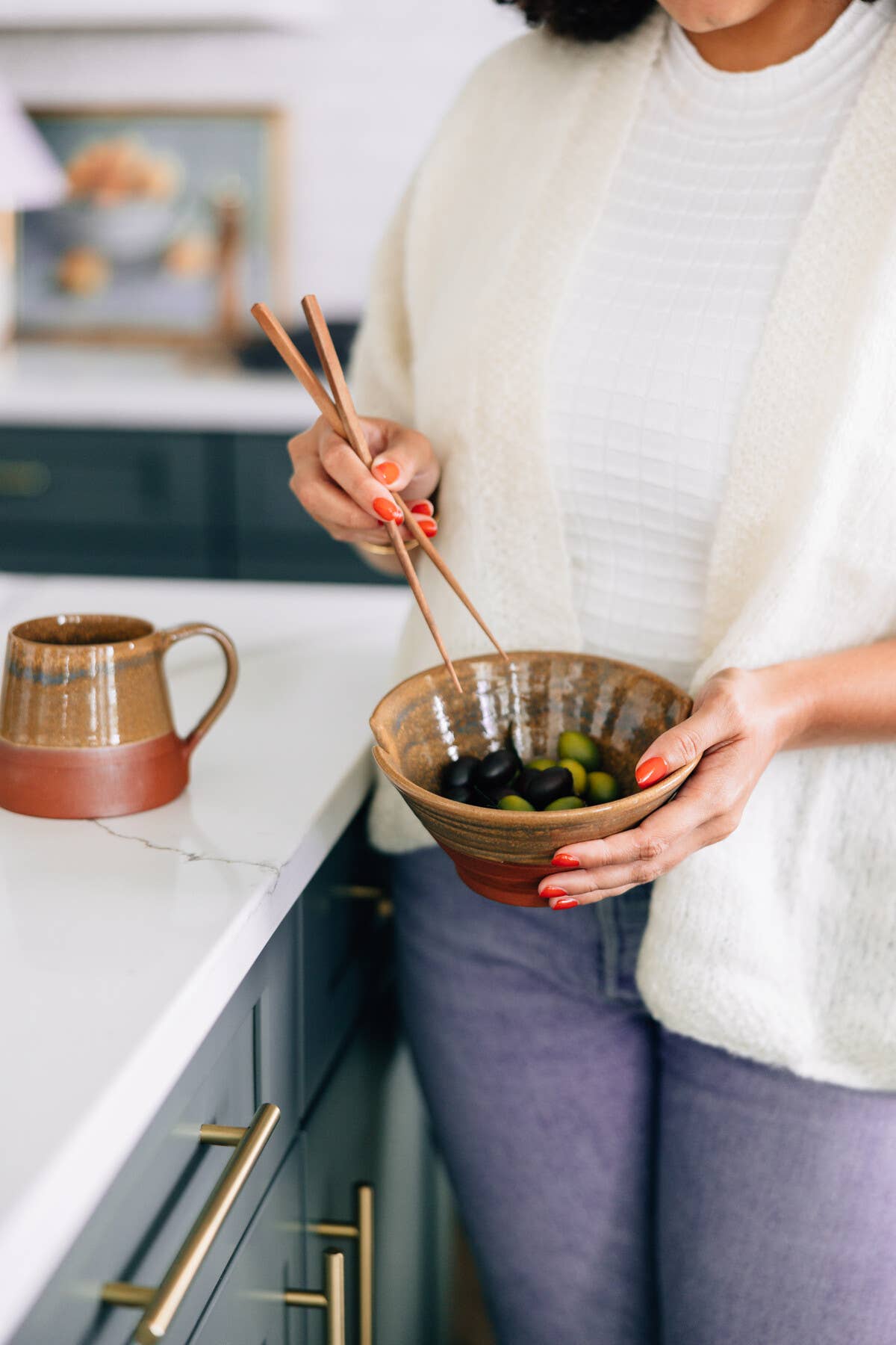 Chopsticks & Terracotta Bowl Set