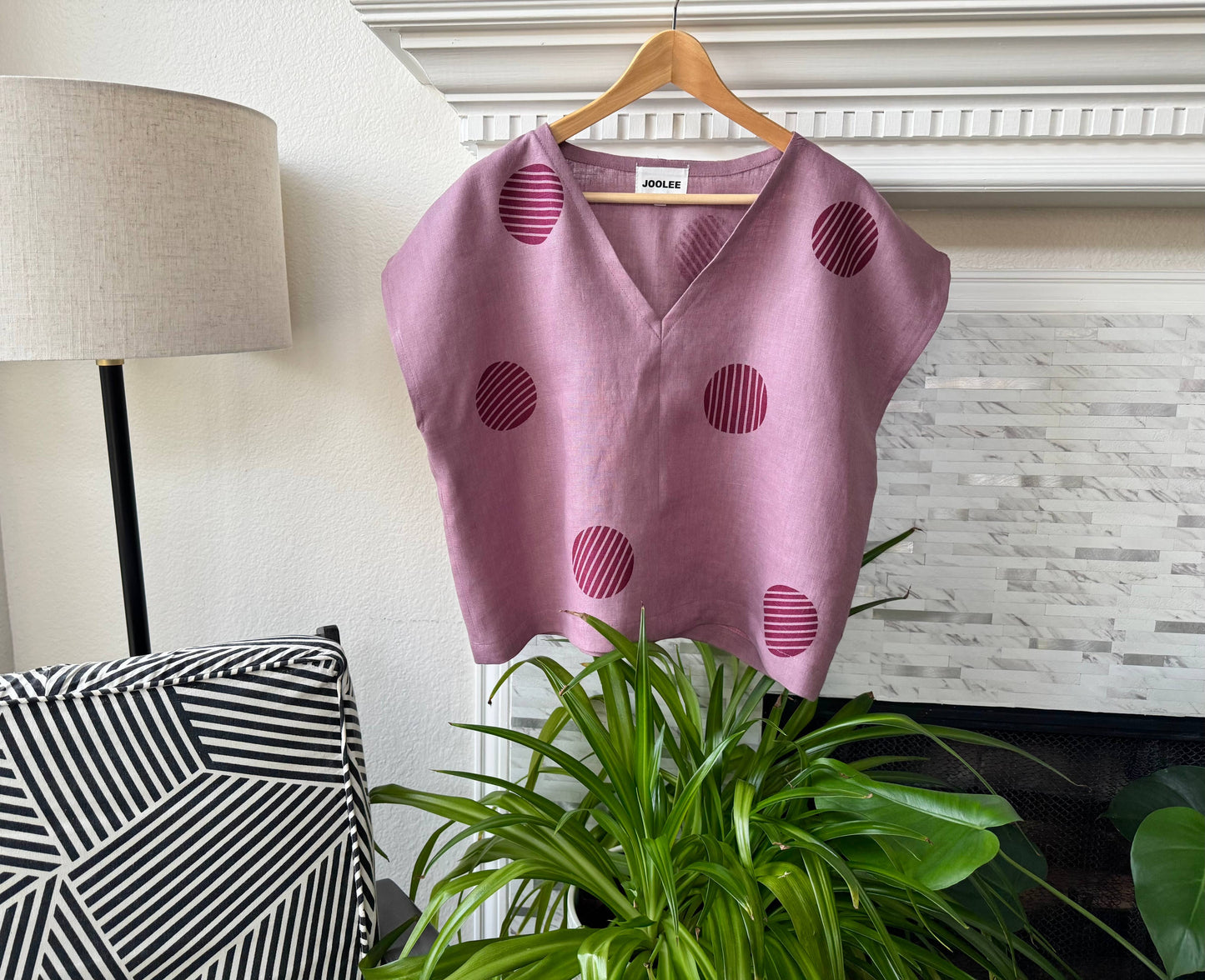 Dusty Rose Linen Top