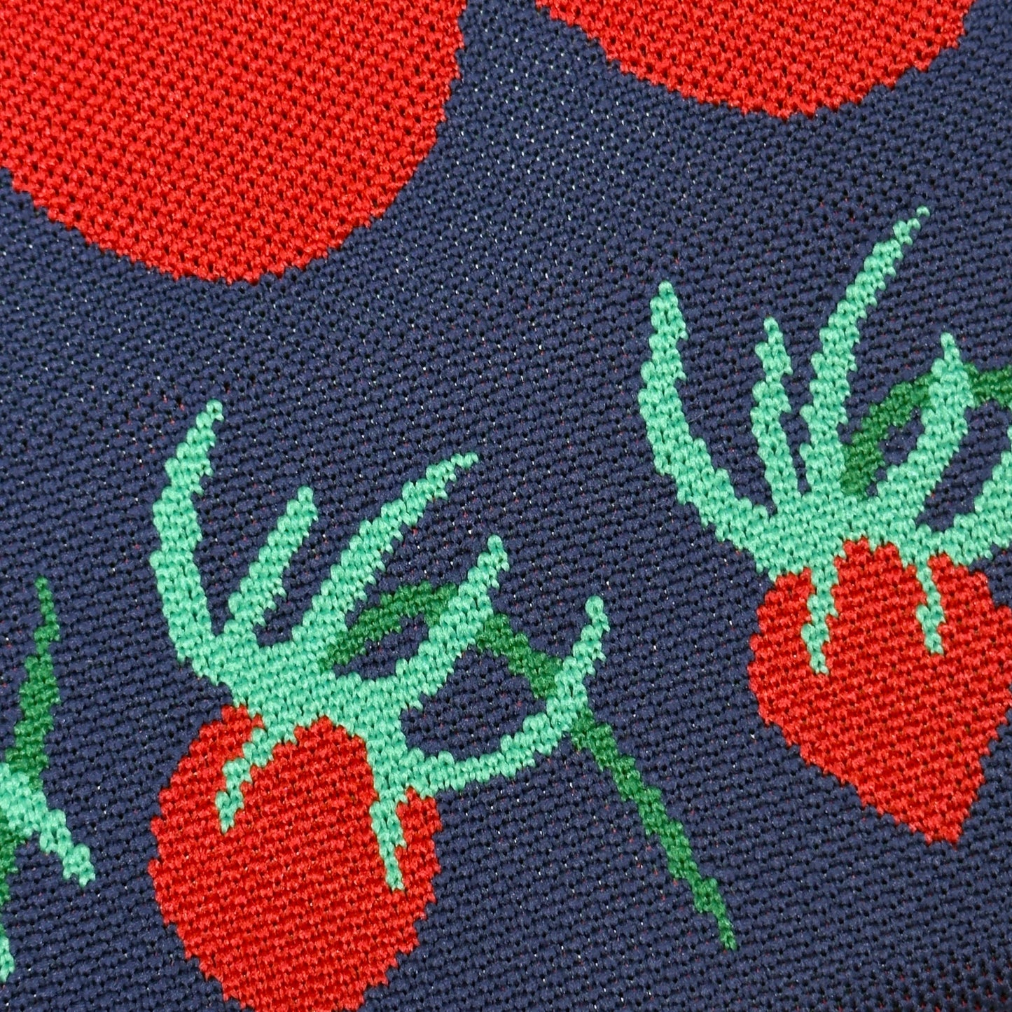 Blue Tomatoes Knit Tote Bag