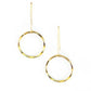 Full Moon Drop Earrings - Brass