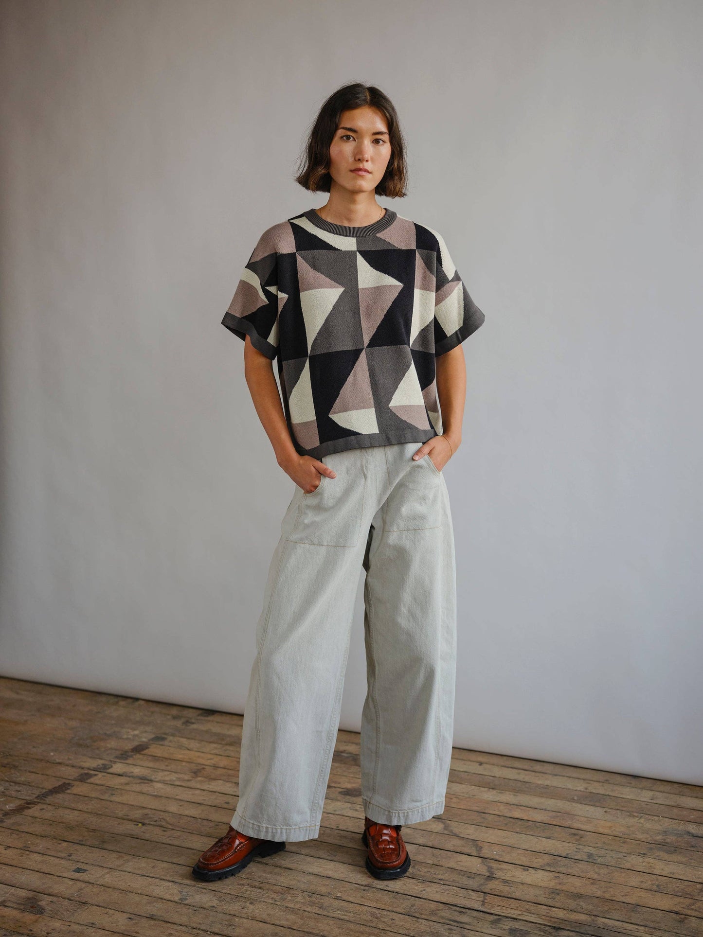 Calder Sweater Tee - Flint