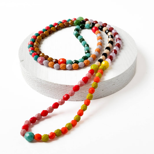 Long Colorful Bead Necklace