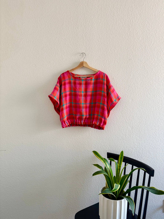 Pink Check Top