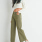 Matcha Scissor Cut Wide Leg Jeans